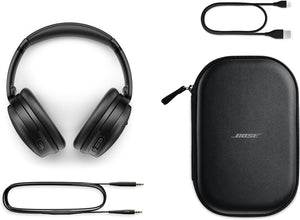 Quietcomfort Bluetooth Headphones, Wireless Headphones with Active over Ear Noise Cancelling and Mic, Deep Bass, up to 24 Hours of Playtime, Black