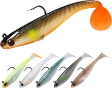 Pre-Rigged Soft Fishing Lures, Well-Made Easy Catching Lures for Family Fishing, Great Action Swimbaits with Spinner, All-Conditions Fishing Gear for Bass Trout Walleye, Crappie Fishing Jigs